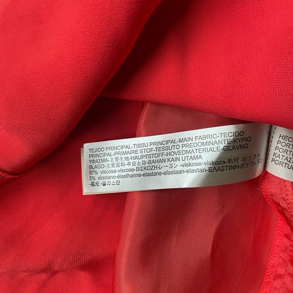 🆕Massimo Dutti Coral Flare Scrunch Skirt Sz 6 - Picture 8 of 8